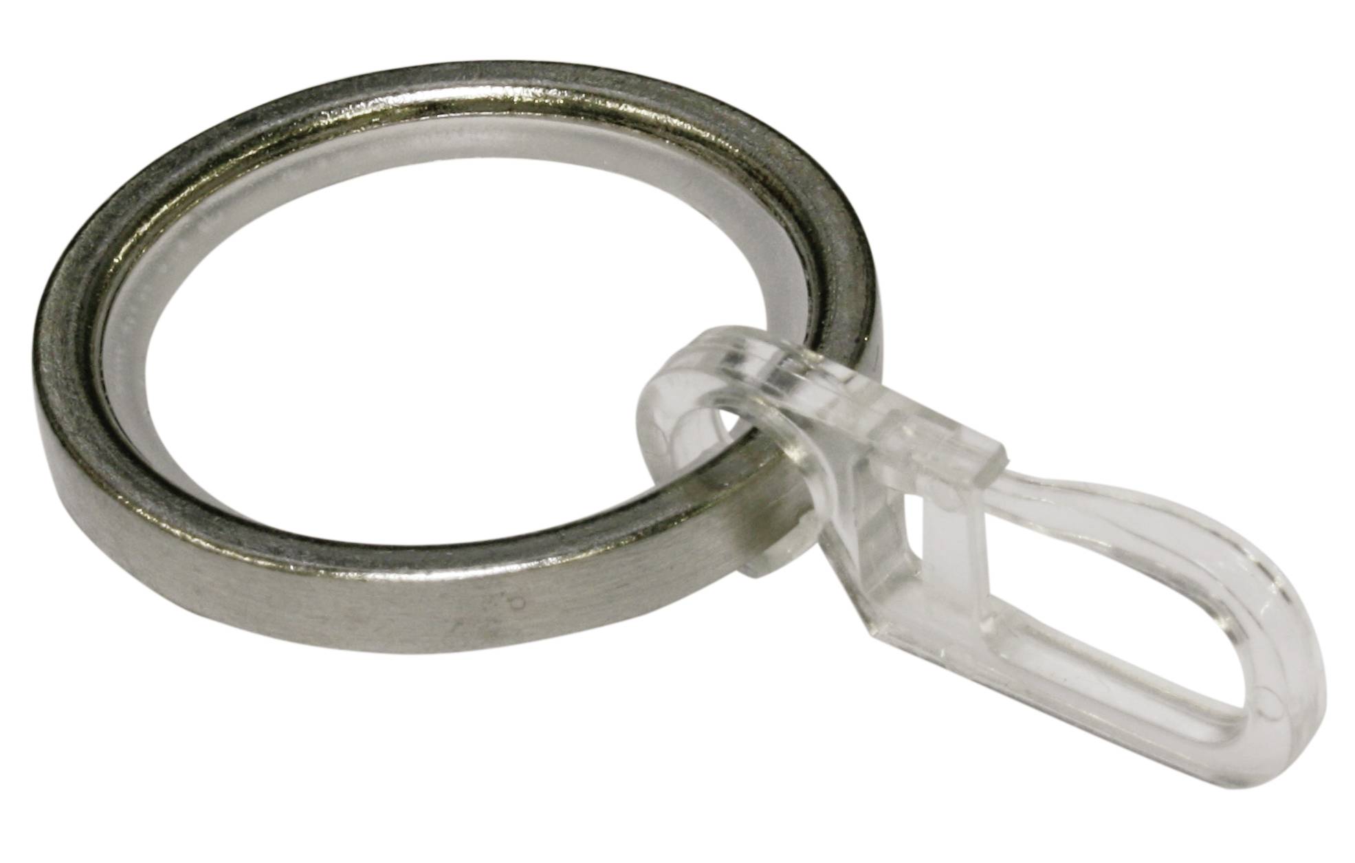 Ringe mit Gleiteinlage für edelstahl-optik, 10 Stück